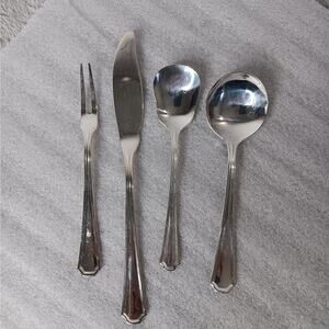 4 Piece Hostess Serving Set Oneida Silversmiths Clairhill-Fairhill‎ Pattern